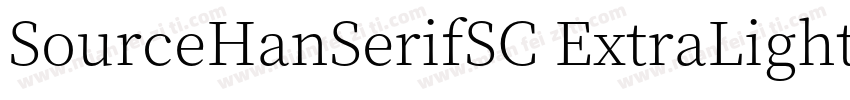 SourceHanSerifSC ExtraLightCID字体转换
